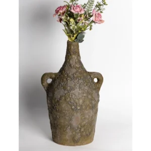 Rustic Tall Amphora Lava Vase