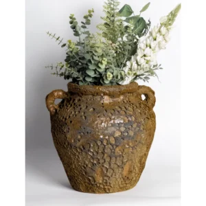 Golden Crater Lava Amphora Vase