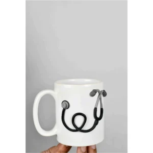 Handcrafted Doctor Stethoscope Ceramic Mug – Medical Theme Coffee Cup
