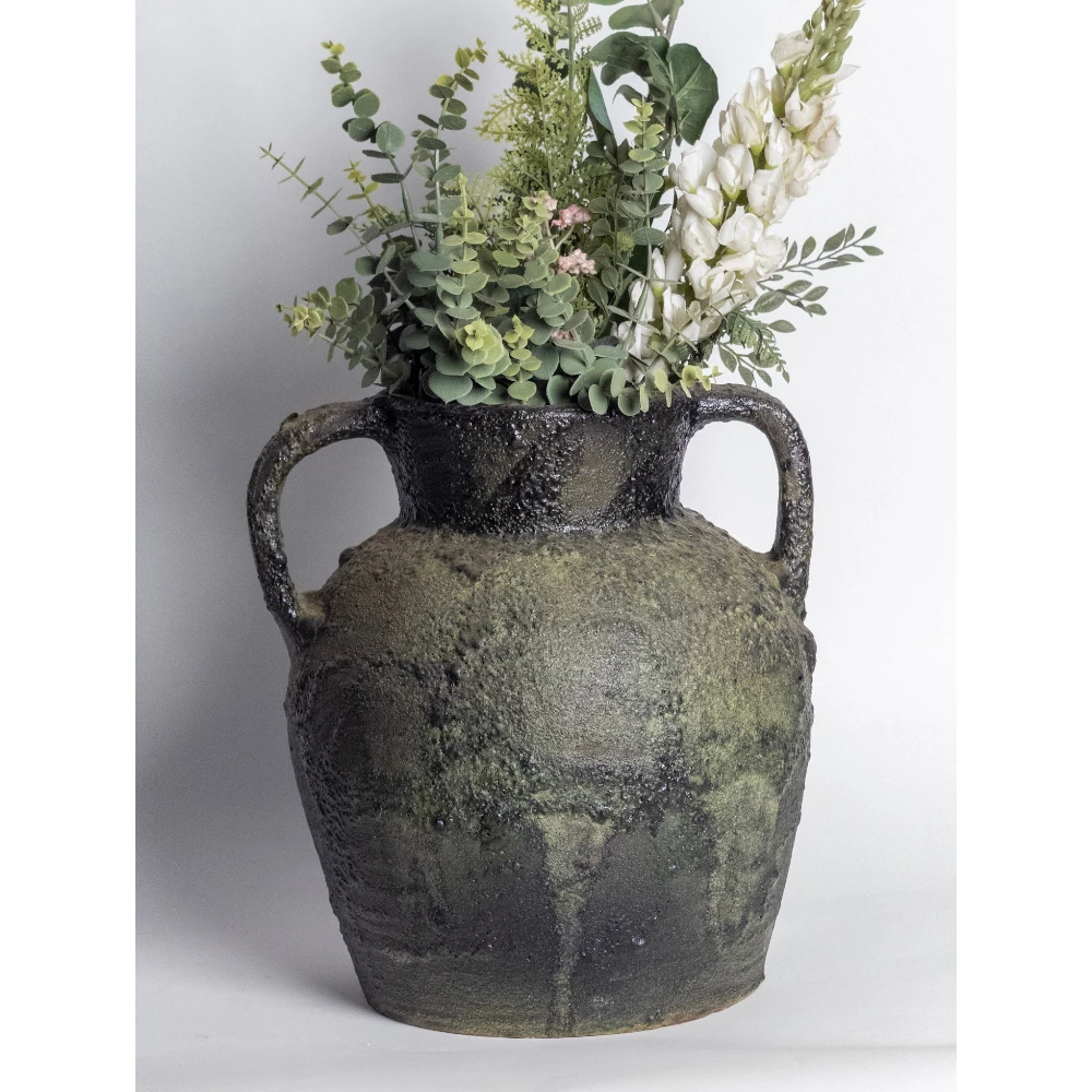 Moss Lava Amphora Vase