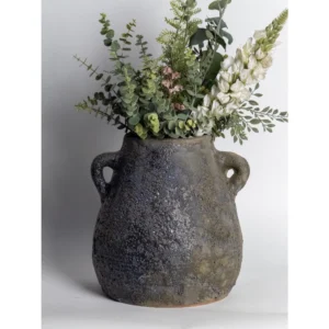 Rustic Lava Amphora Vase