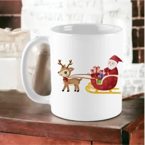 Santa Sleigh Christmas Mug
