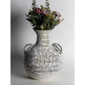 Rustic Frosted Amphora Vase