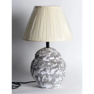 Sculpted Stone Ceramic Lamp