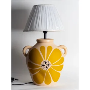 Sunburst Bloom Ceramic Lamp