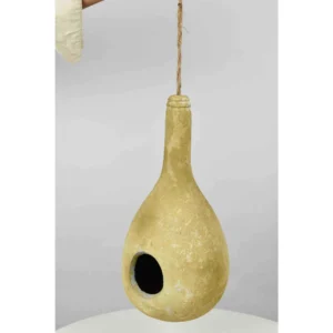 Handcrafted Hanging Gourd Bird House – Rustic Natural Finish