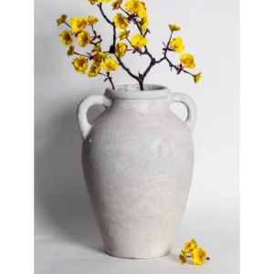 Luna White Amphora Ceramic Vase