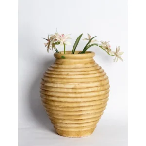 Sand Dune Ribbed Ceramic Vase Planter