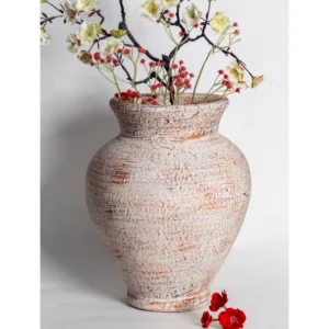 Ivory Rustic Heritage Ceramic Vase