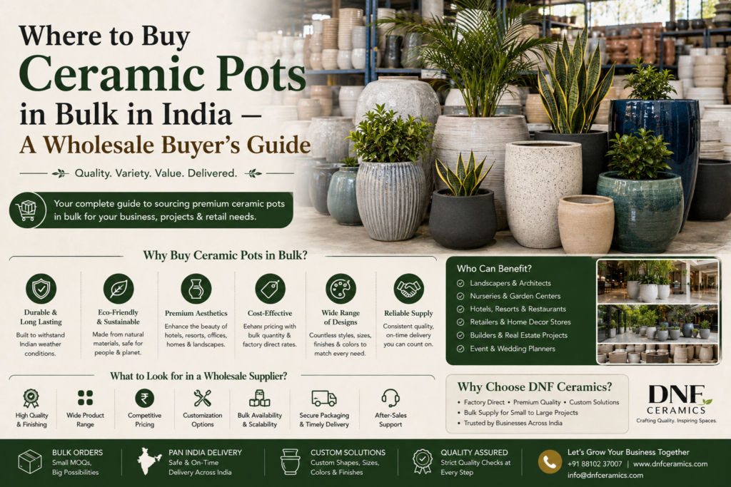 Ceramic Pots in Bulk in India