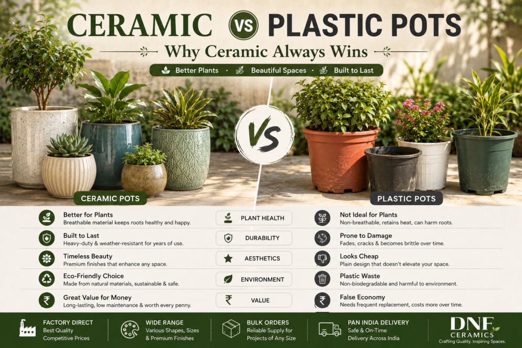 Ceramic vs Plastic Pots