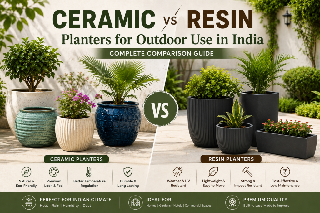 Ceramic vs Resin Planters for Outdoor