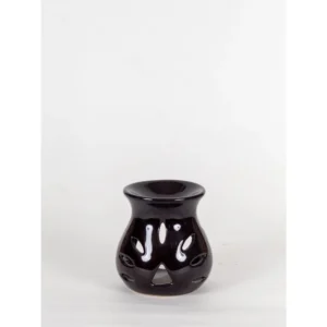 Midnight Black Leaf Cutwork Ceramic Aroma Diffuser