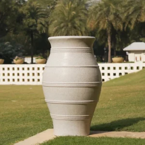 Ivory Banded Tall Heritage Planter