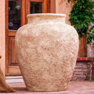 Antique Ivory Rustic Giant Urn Planter