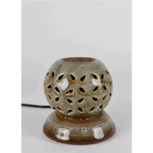 Rustic Speckled Leaf Cutwork Ceramic Electric Aroma Diffuser