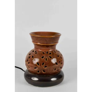 Antique Brown Floral Cutwork Ceramic Electric Aroma Diffuser