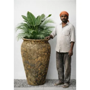 Volcanic Lava Antique Terracotta Giant Floor Planter