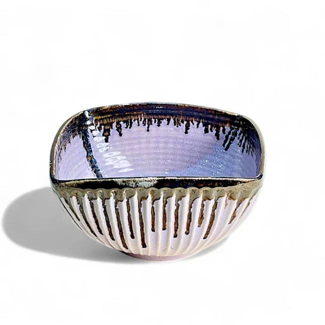 Amethyst Drip Ceramic Bowl