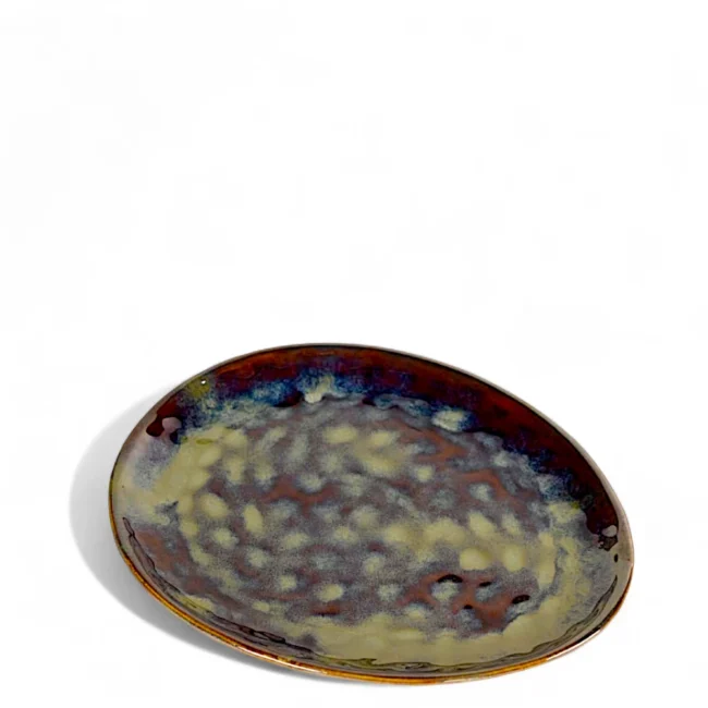 Amber Fusion Ceramic Dinner Plate