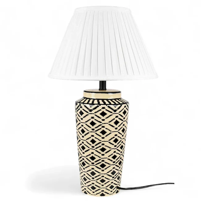 Aztec Pattern Ceramic Table Lamp