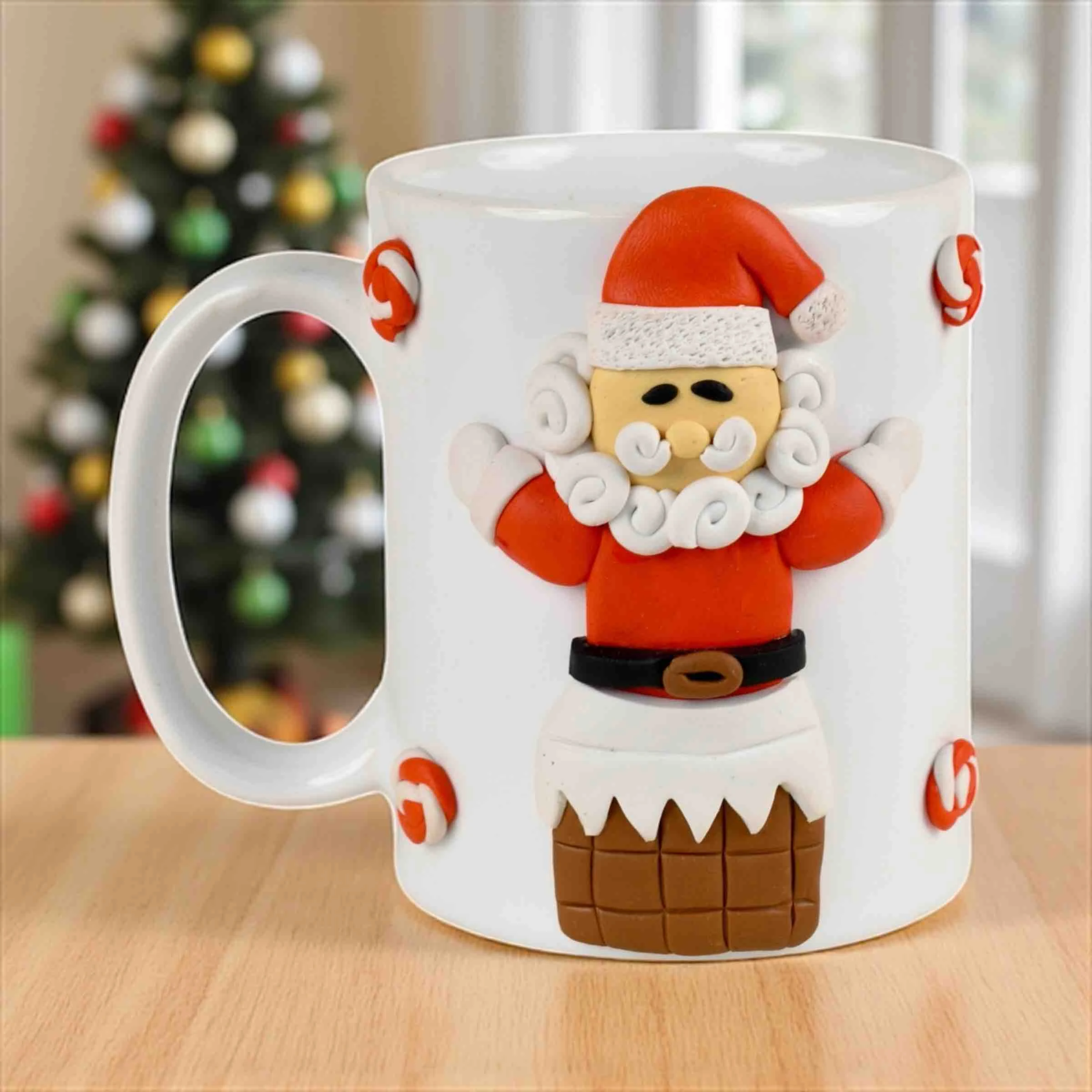 "Christmas Gift Mugs Edition - Handcrafted Santa Claus Ceramic Mug