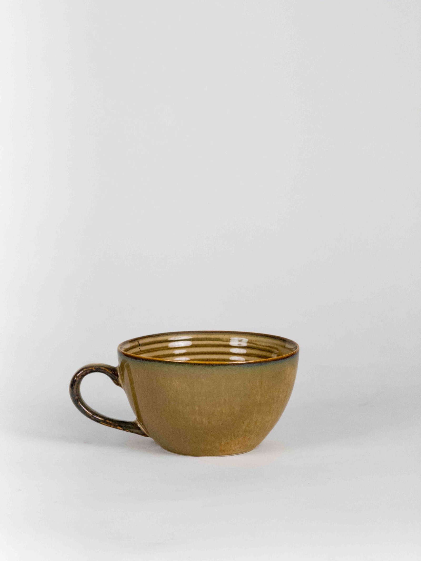 Earthstone Antique Pearl Cappuccino Ceramic Cup