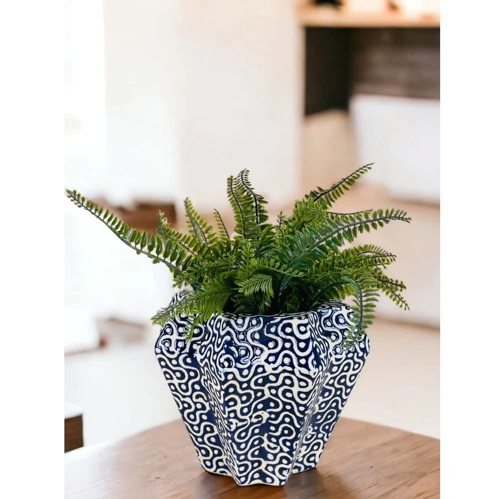 Indigo Facet Designer Planter