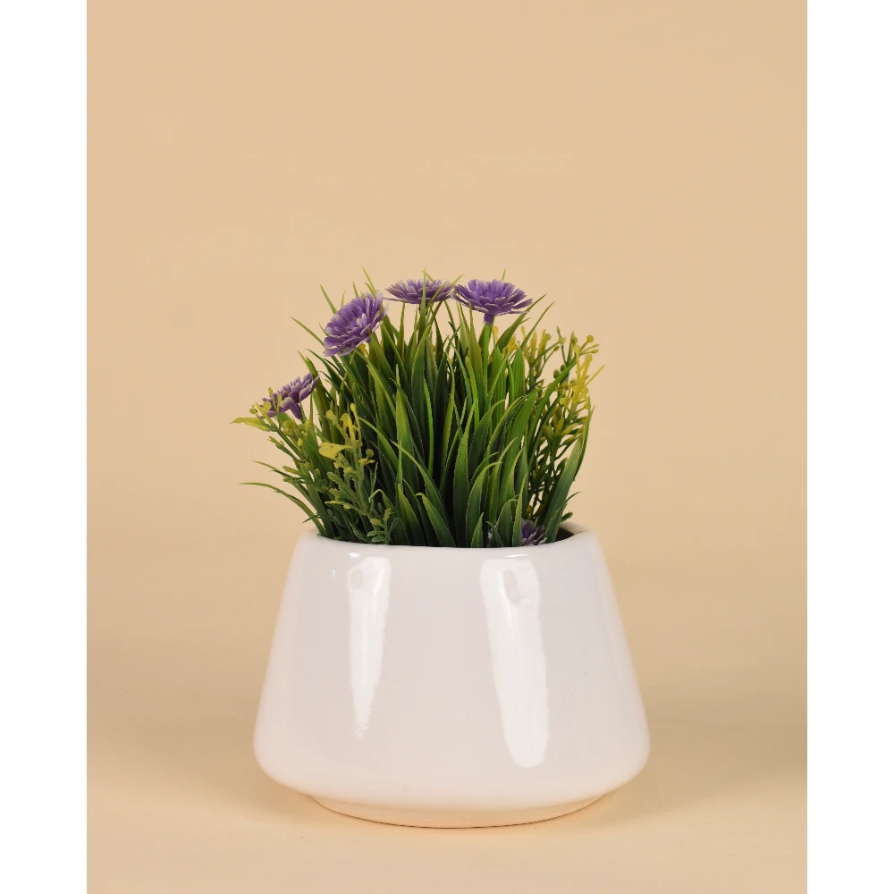 Frosted Pearl Curve Planter