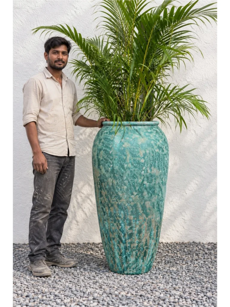 Lagoon Glaze Planter
